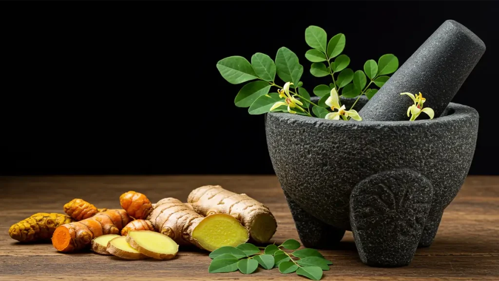 Receta de Té de Cúrcuma, Jengibre y Moringa