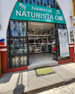 Interior de tienda naturista Centro Naturista Om en Jilotepec de Molina Enríquez
