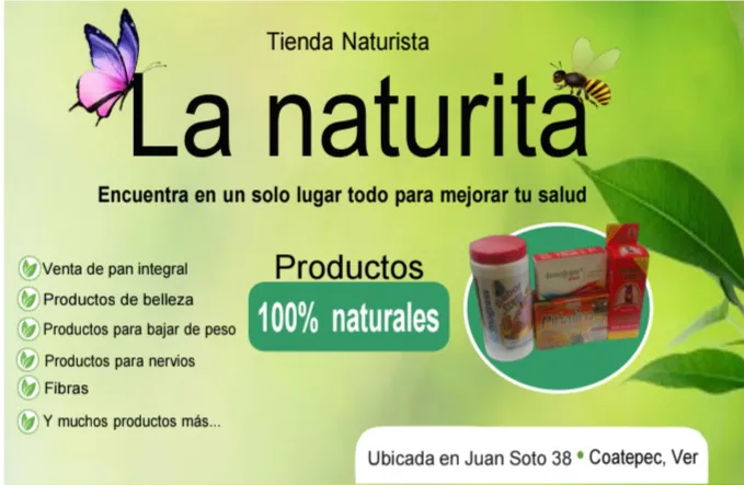 Interior de tienda naturista La Naturita Coatepec en Coatepec