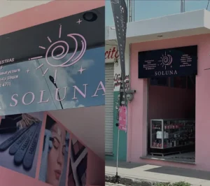 Interior de tienda naturista Soluna beauty store en Tehuacán