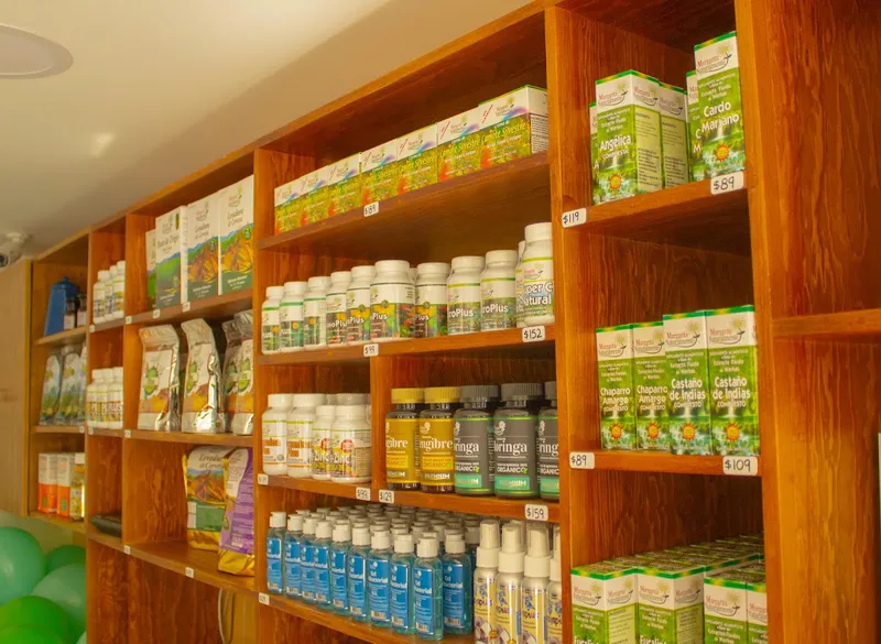 Interior de tienda naturista Tienda Margarita Naturalmente Quevedo en Ciudad de México
