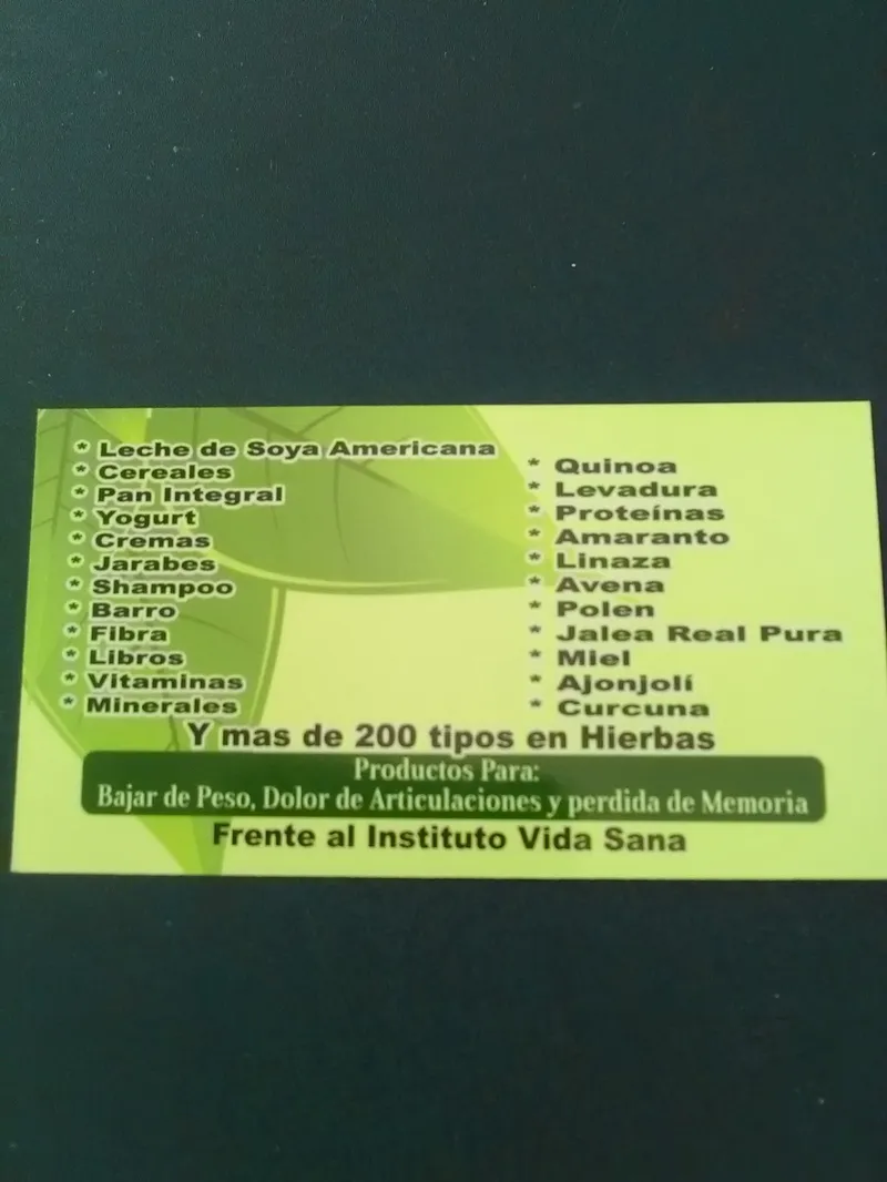 Interior de tienda naturista Tienda Naturista 